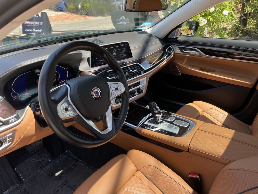 BMW 7 Series cognac leather interior